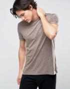 Esprit Ditsy Print T-shirt In 100% Cotton - Brown