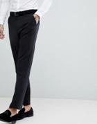 Asos Design Slim Tuxedo Suit Pants In Black