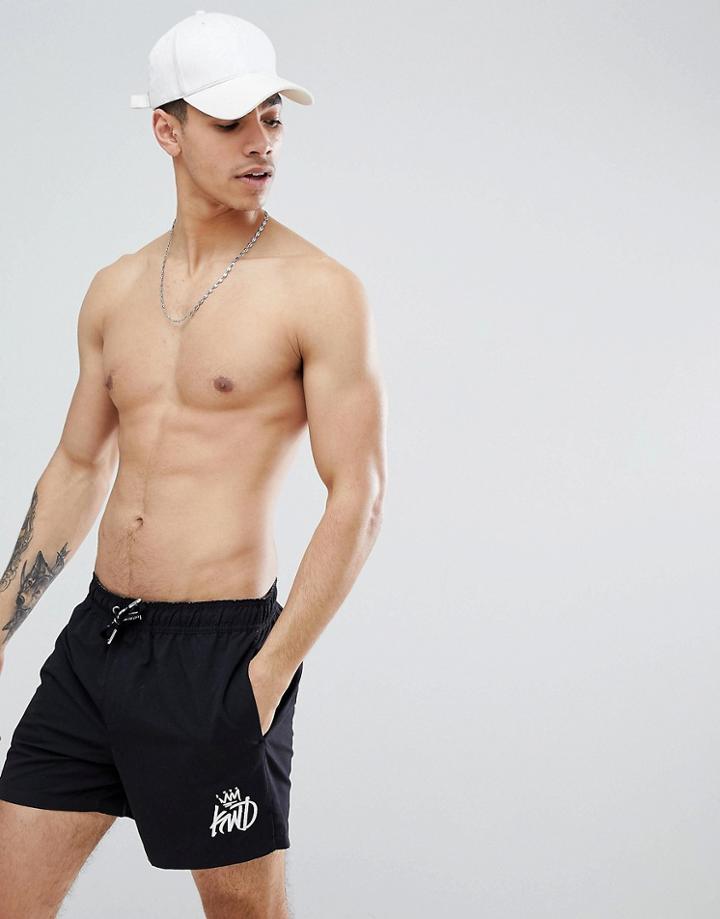 Kings Will Dream Tolson Swim Shorts In Black With Logo - Black