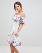 Coast Azure Bardot Floral Print Dress - Multi