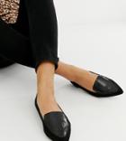 River Island Loafers With Pointed Toe In Black - Black