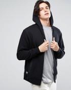 Threadbare Zip Through Hoodie - Black