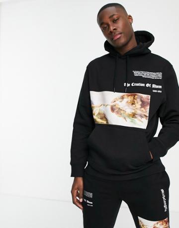Topman Apoh Michelangelo Hoodie In Black