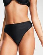 4th & Reckless Cinder High Leg High Wasit Bikini Bottom In Black