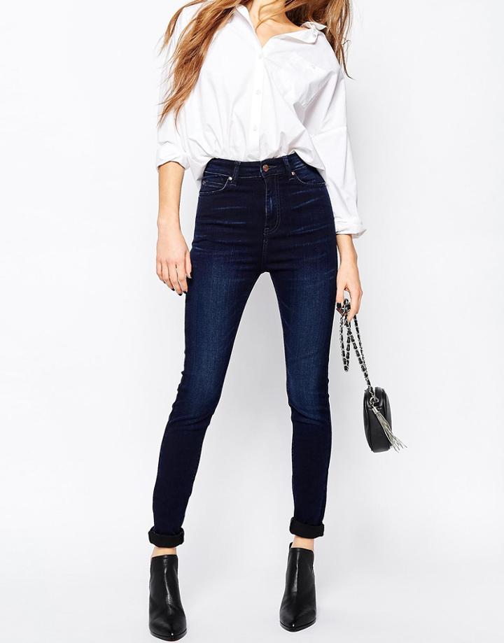 Dr Denim Zoe Sky High Waist Skinny Jean - Midnight