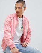 D-struct Nylon Zip Through Bomber Jacket - Pink