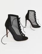 Asos Design Phizzle Mesh High Heels - Black