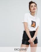 Adolescent Clothing Boyfriend T-shirt With Hotter Than Hell Graphic - White