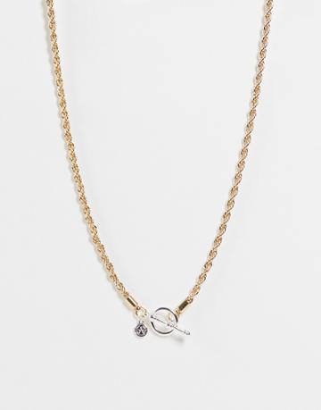 Chained Able Rope Chain Necklace In Gold