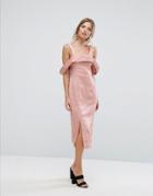 Keepsake Too Late Midi Dress - Pink