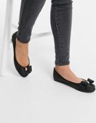 Ted Baker Sually Leather Ballet Flats In Black