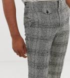 Asos Design Tall Wedding Skinny Smart Pants In Black Nepp Check - Black
