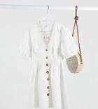 Miss Selfridge Petite Broderie Mini Dress In Ivory-white