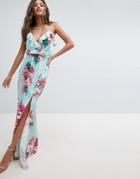 Jessica Wright Floral Maxi Dress-blue