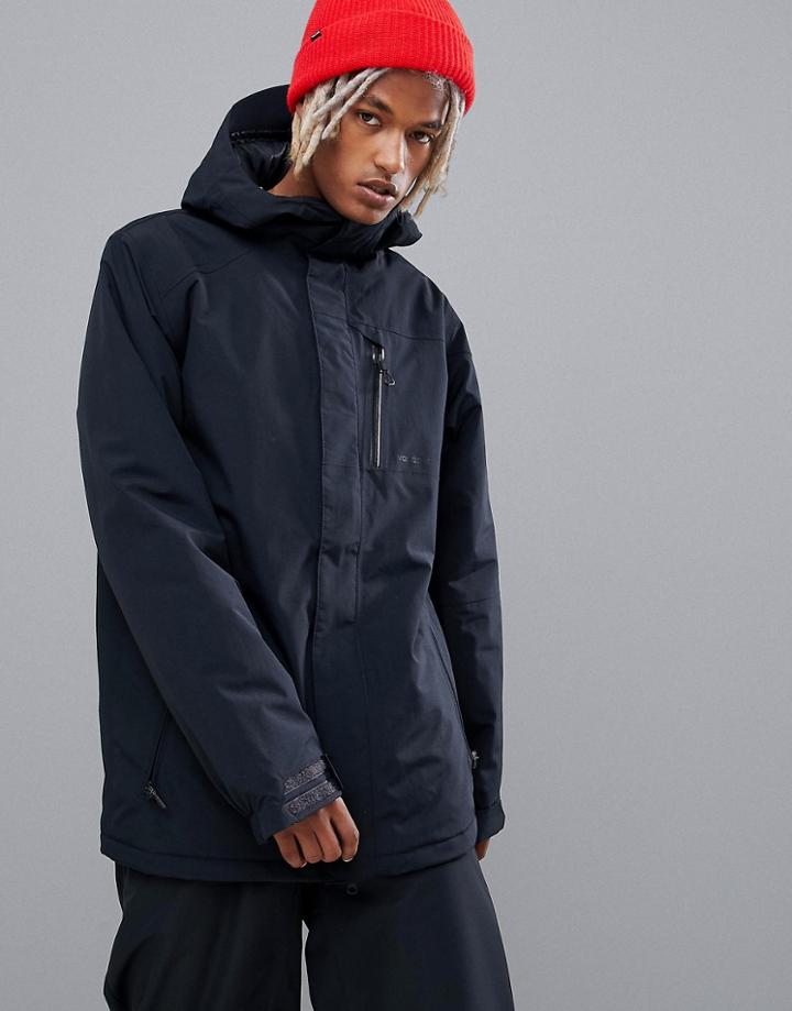 Volcom Insulated Gore-tex Jacket In Black - Black