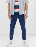 Asos Design Classic Rigid Jeans In Mid Stone Wash Blue - Blue