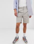 Asos Design Relaxed Chino Shorts With Pleats In Beige
