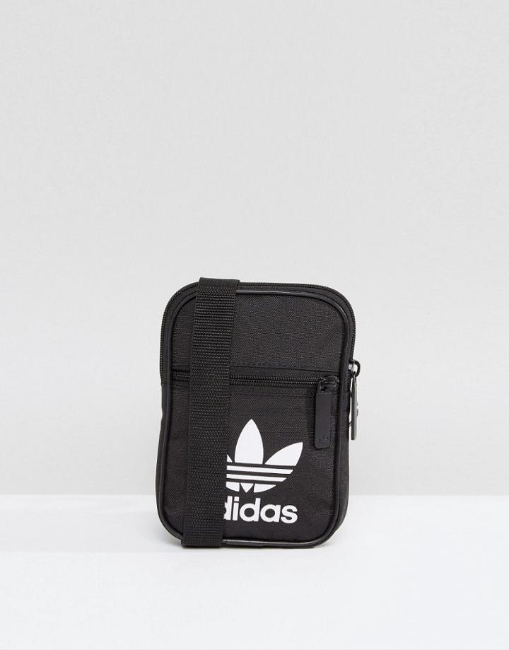 Adidas Originals Festival Mini Multi Way Bag With Trefoil Logo In Black - Black