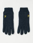 Farah Logo Gloves-navy