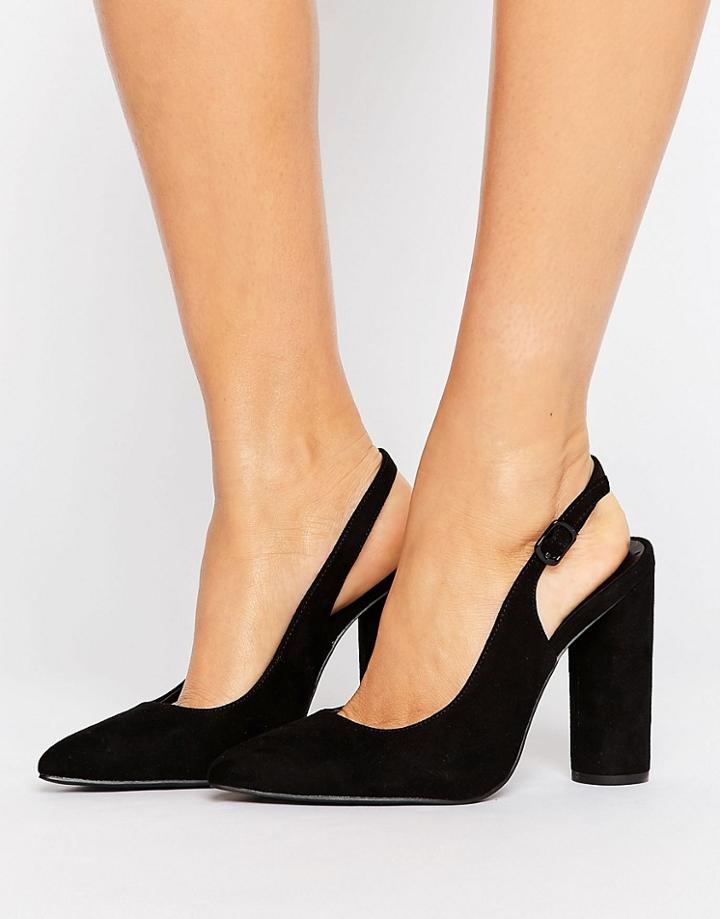 New Look Cylindrical Heeled Sling Back Shoe - Black