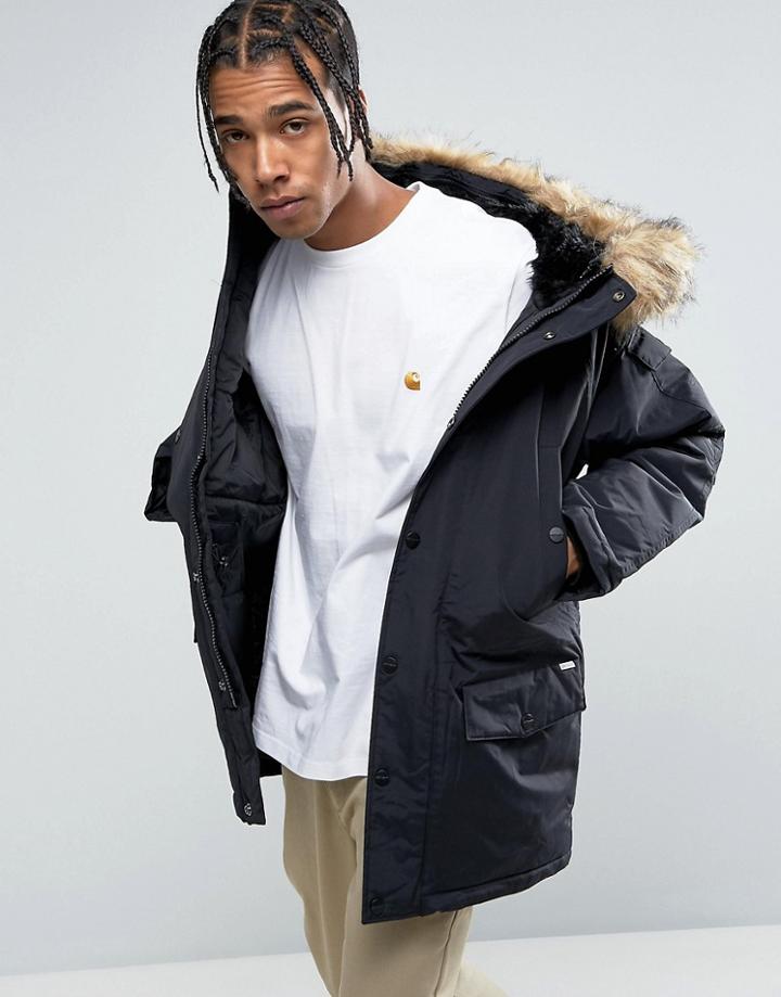 Carhartt Wip Anchorage Parka In Black - Black