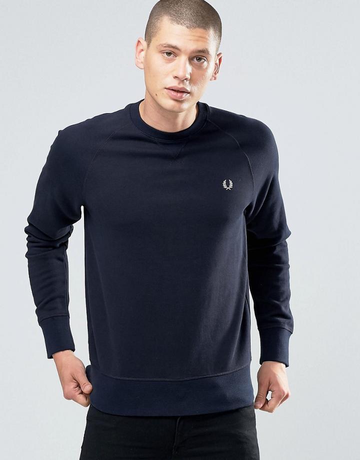 Fred Perry Sweatshirt With Raglan Sleeves In Navy - Navy