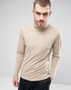 Casual Friday Long Sleeved Roll Neck T-shirt - Beige