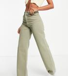 Stradivarius 90's Dad Jean In Khaki-green