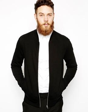 Asos Bomber In Jersey - Black