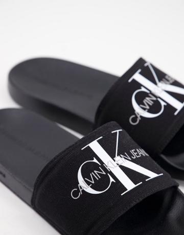 Calvin Klein Viggo Slider Shoes In Black