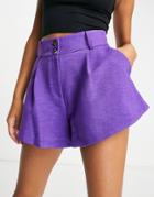 River Island Structured Tailored Shorts In Purple - Part Of A Set
