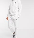 Nike Tall Club Cuffed Joggers In White