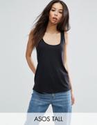 Asos Tall The New Ultimate Tank - Black