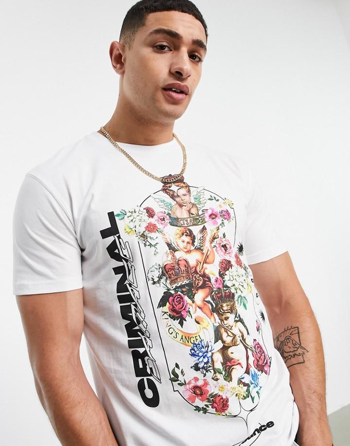 Criminal Damage Cherubs T-shirt In White
