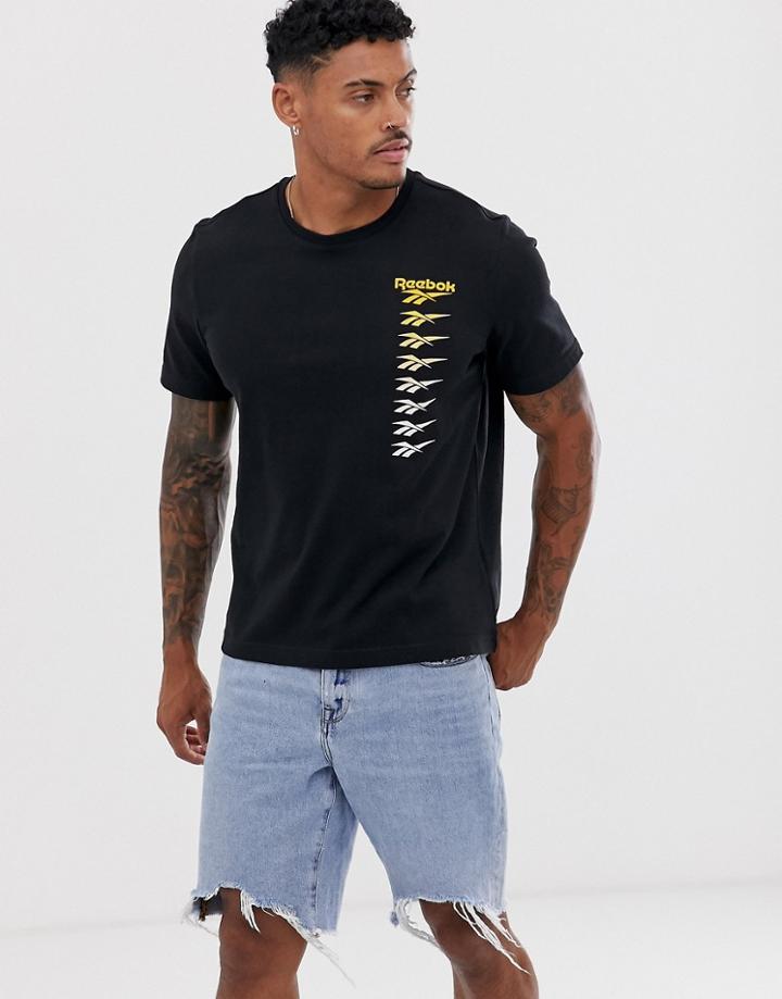 Reebok T-shirt With Ombre Logo In Black