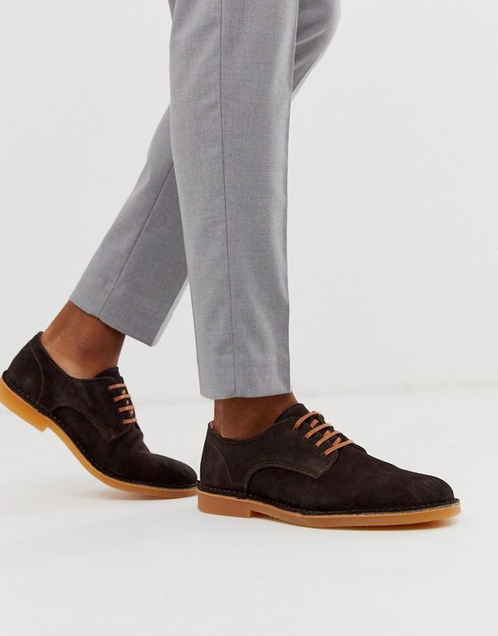 Selected Homme Suede Shoes In Brown - Brown