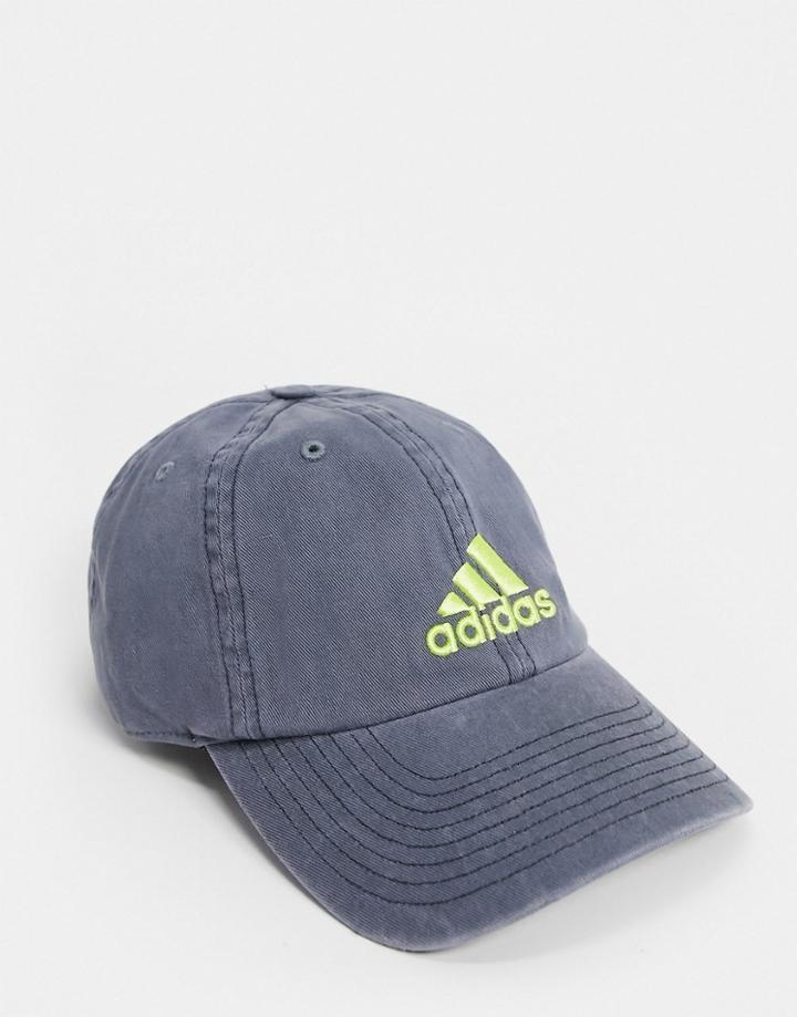 Adidas Logo Training Ultimate Cap In Gray-black