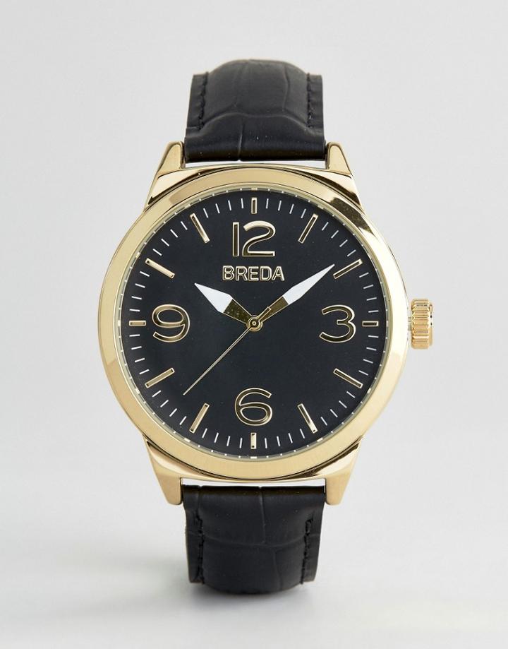 Breda Stephan Matte Black Watch - Black