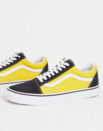 Vans Old Skool Sneakers In Yellow And Navy