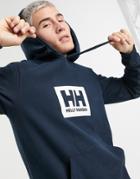 Helly Hansen Box Hoodie In Navy