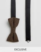 Heart & Dagger Tweed Bow Tie - Brown