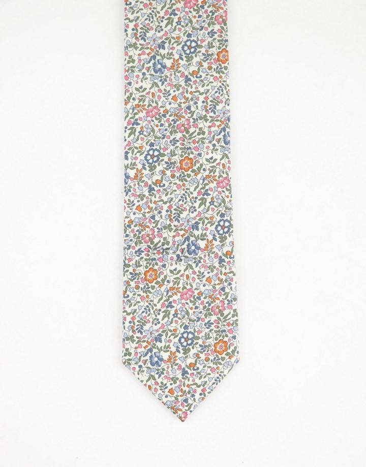 Gianni Feraud Liberty Print Ditsy Floral Tie-multi