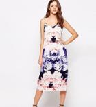 Y.a.s Orchid Print Midi Dress - Multi