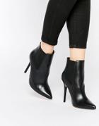 New Look Premium Heeled Boot With Pointed Toe - Black