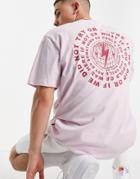 Only & Sons Oversized T-shirt With Back Print In Pink