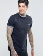 Fred Perry Ringer T-shirt With Tipping In Navy - Navy