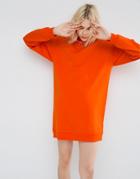 Asos Ultimate Oversized Sweat Dress - Orange