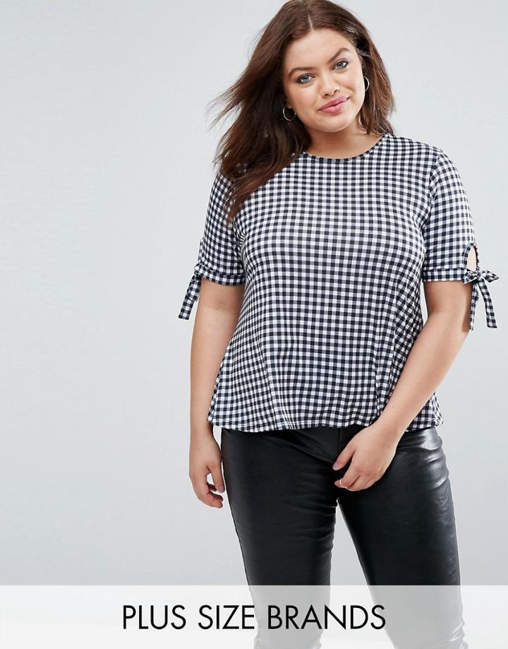 Pink Clove Gingham Swing Top - Multi