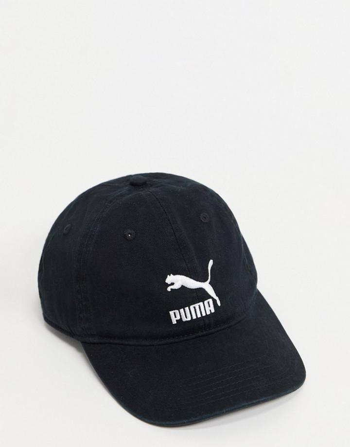 Puma Logo Cap In Black