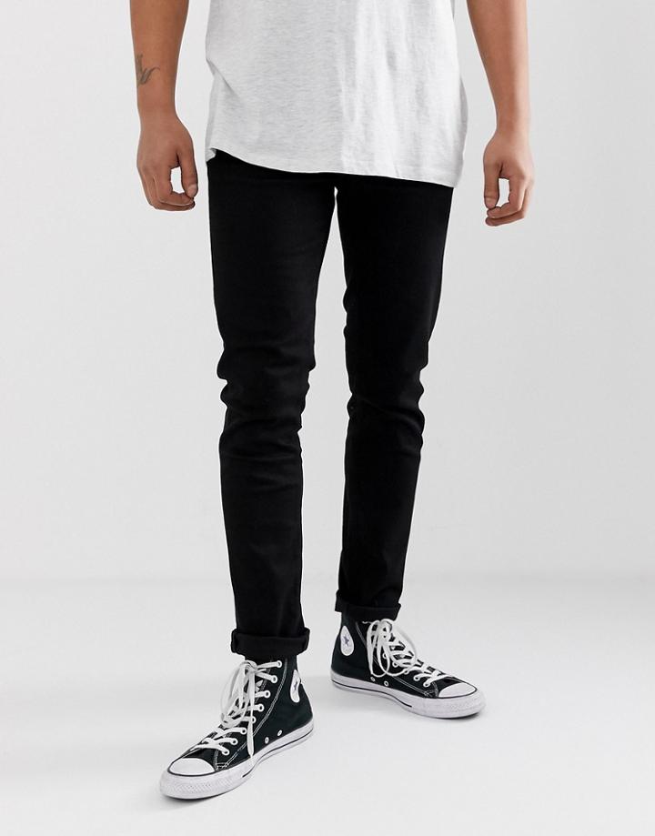 Asos Design Recycled Skinny Jeans In Black - Black